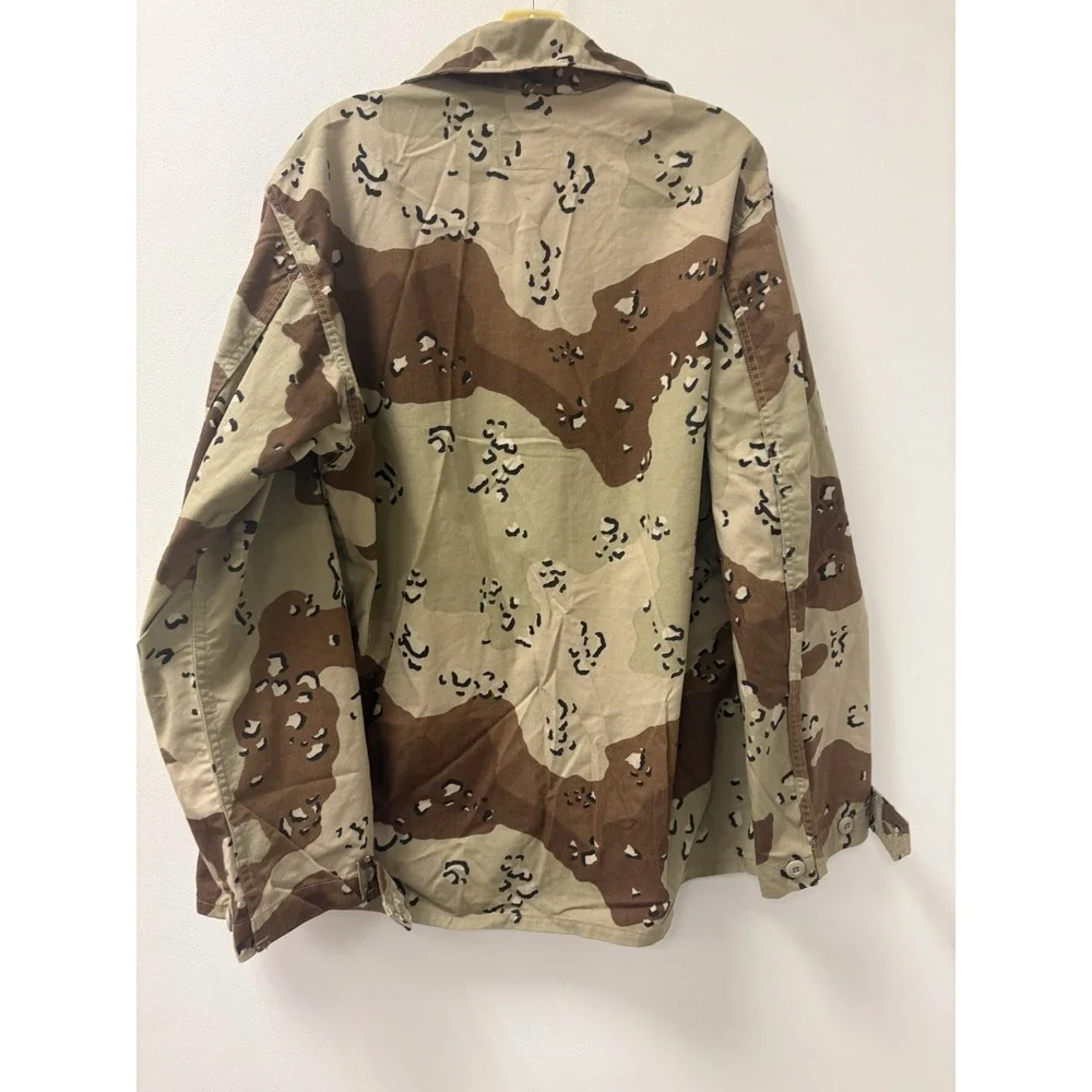 Vintage US Army Shirt Mens Large Short Desert Camo BDU Chocolate Chip Jacket